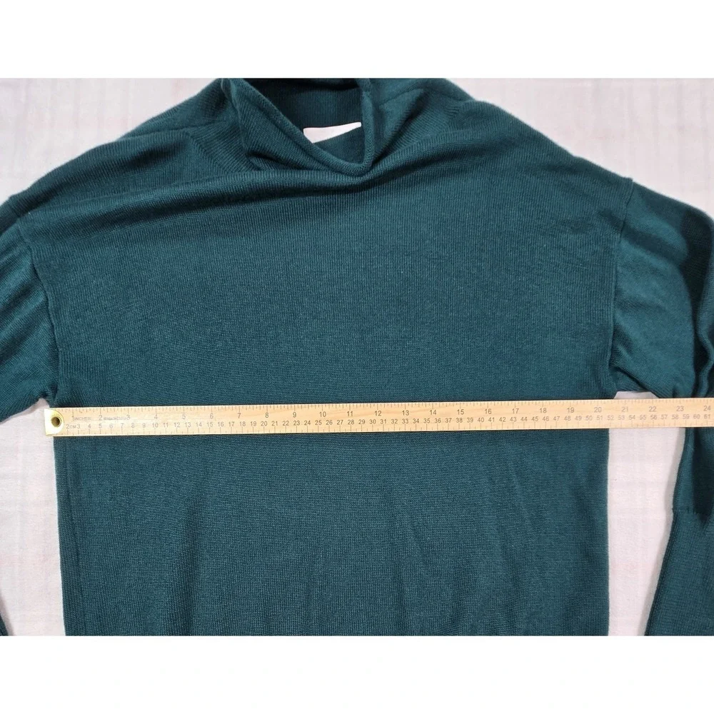 Aritzia Wilfred Womens Cyprie 100% Merino Wool Mockneck Sweater Teal Green XL